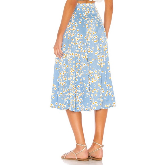 FAITHFULL THE BRAND Jocelyn Midi Skirt Le Bon XS - Picture 3 of 8